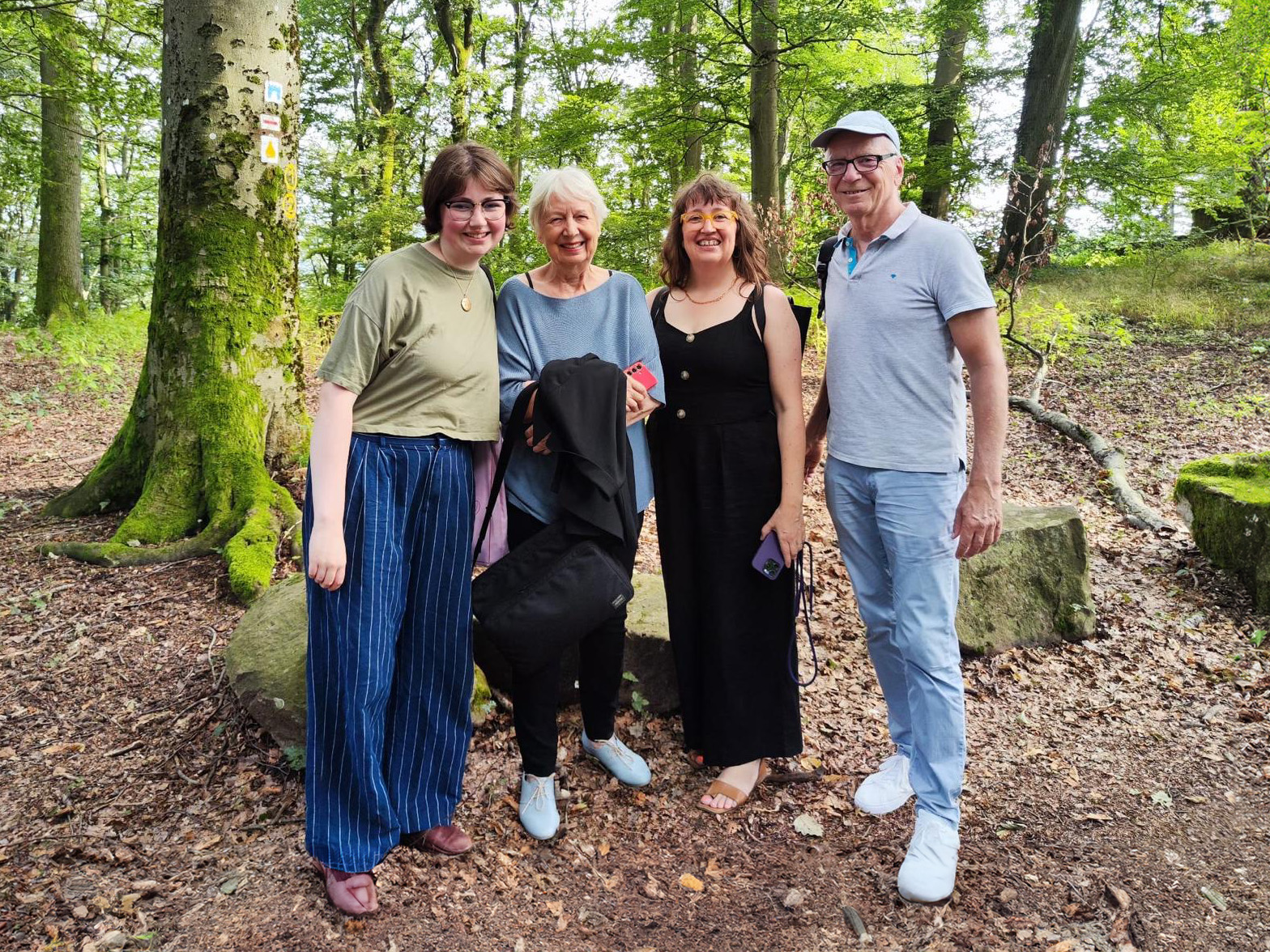 Three Generations Heiligenberg 13 August 2024: From left to right: Gabby Asbell 18, Heidrun Gerzymisch (80), Laurryn Asbell, born Gerzymisch (47), Manfred Gerzymisch (69)